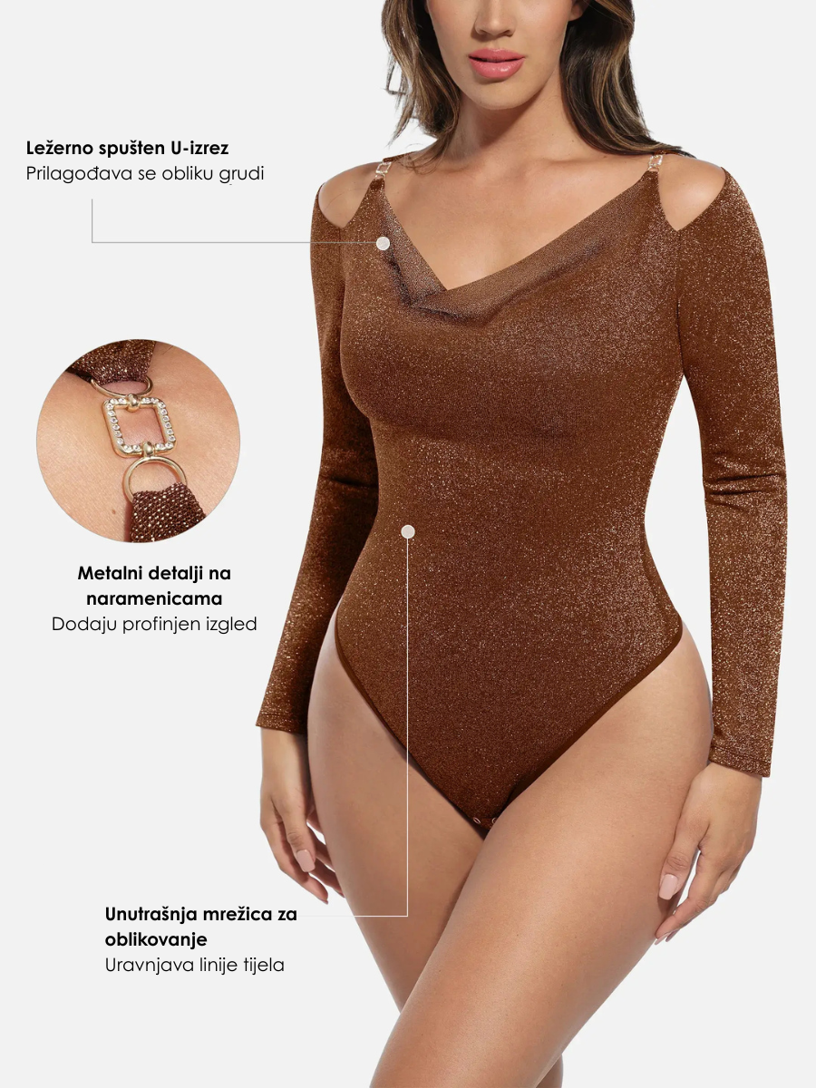 GlamSilk™ Bodi Koji Oblikuje Tijelo i Sija