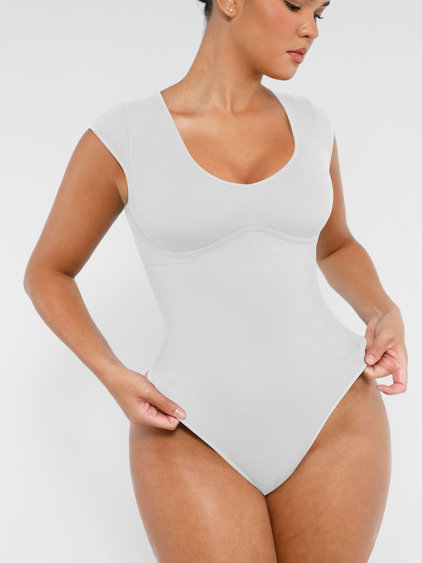 Feelingirl Bodysuit Tummy Control Shapewear Body Shaper Jumpsuit Top Going Out Shirt