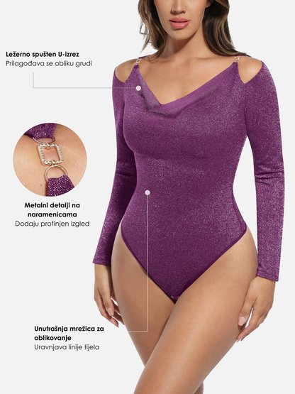 GlamSilk™ Bodi Koji Oblikuje Tijelo i Sija