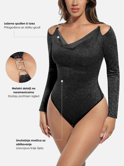 GlamSilk™ Bodi Koji Oblikuje Tijelo i Sija