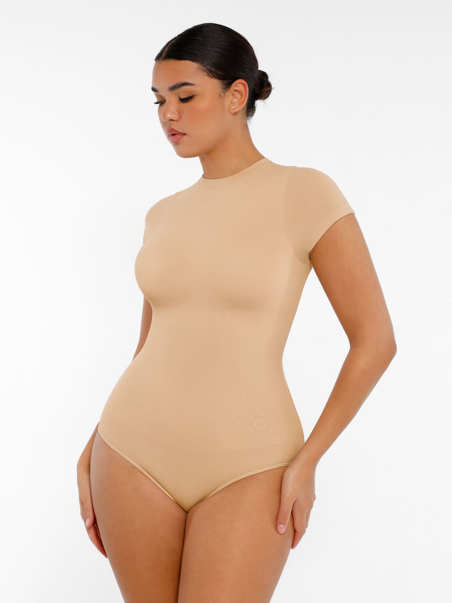 Feelingirl Seamless Ultra-Soft Crew Neck Bodysuit