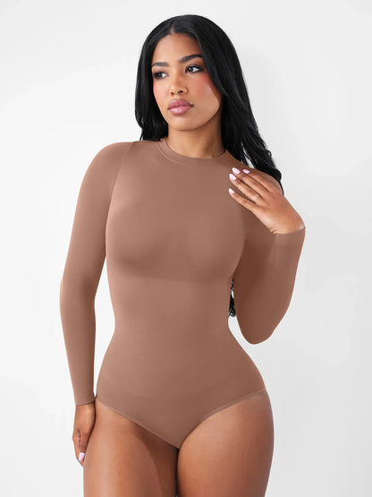 Feelingirl Seamless Ultra-Soft Crew Neck Bodysuit