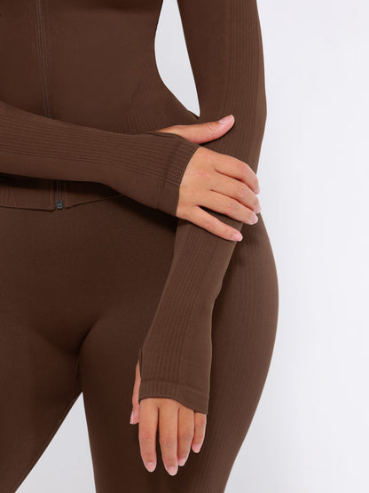 Feelingirl Seamless Long-Sleeve Workout Top