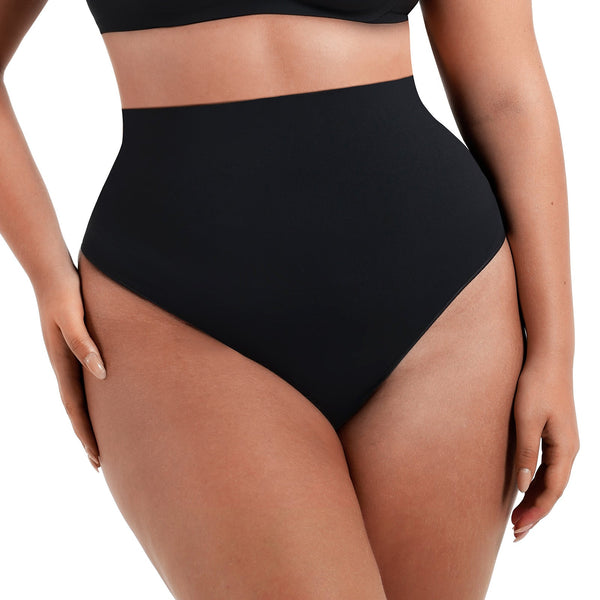 Anastasia™ Visoki Struk – Tanga Gaćice za Oblikovanje Zadnjice i Kontrolu Stomaka, Crna