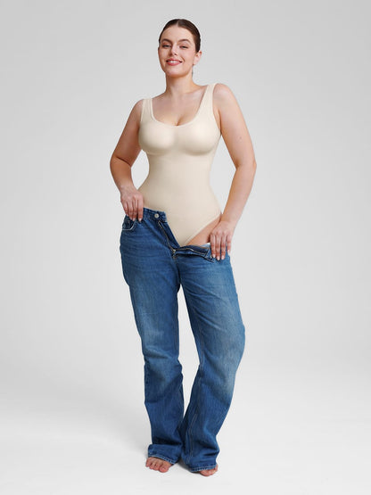 Wholesale🌿 Eco-friendly Seamless Outerwear Belly Control Thong Bodysuit