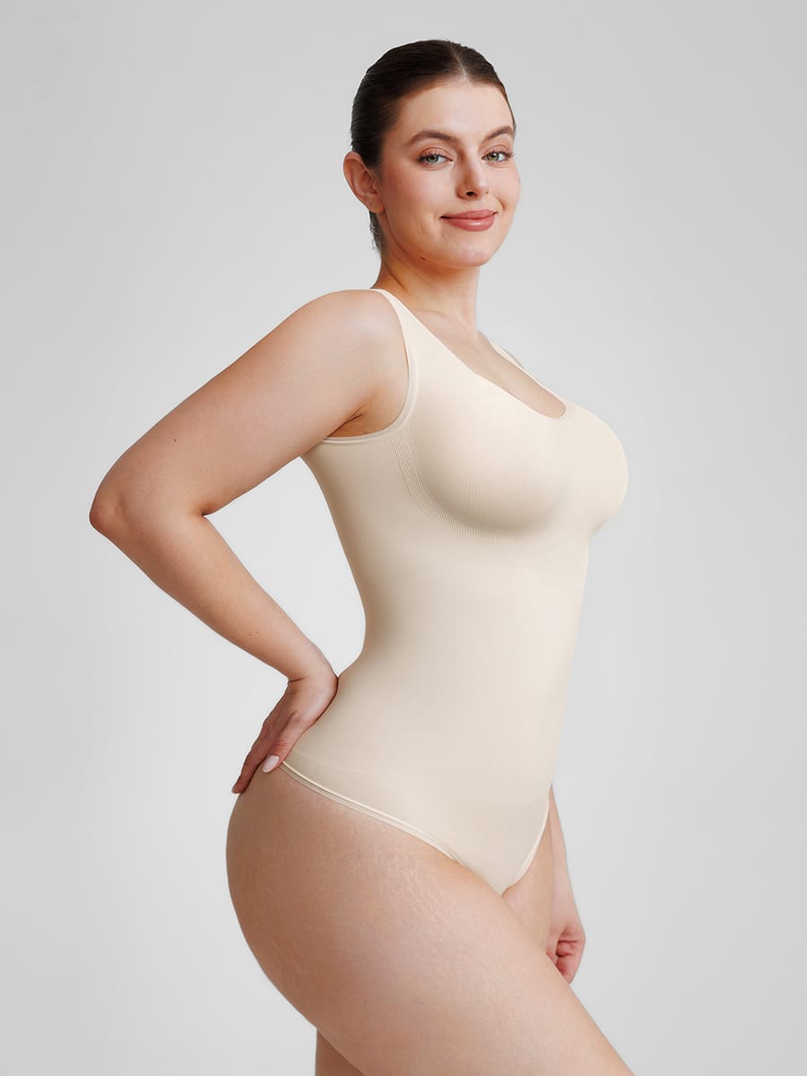 Wholesale🌿 Eco-friendly Seamless Outerwear Belly Control Thong Bodysuit