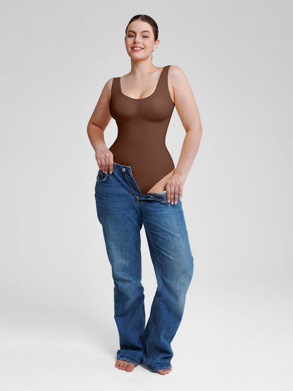 Wholesale🌿 Eco-friendly Seamless Outerwear Belly Control Thong Bodysuit