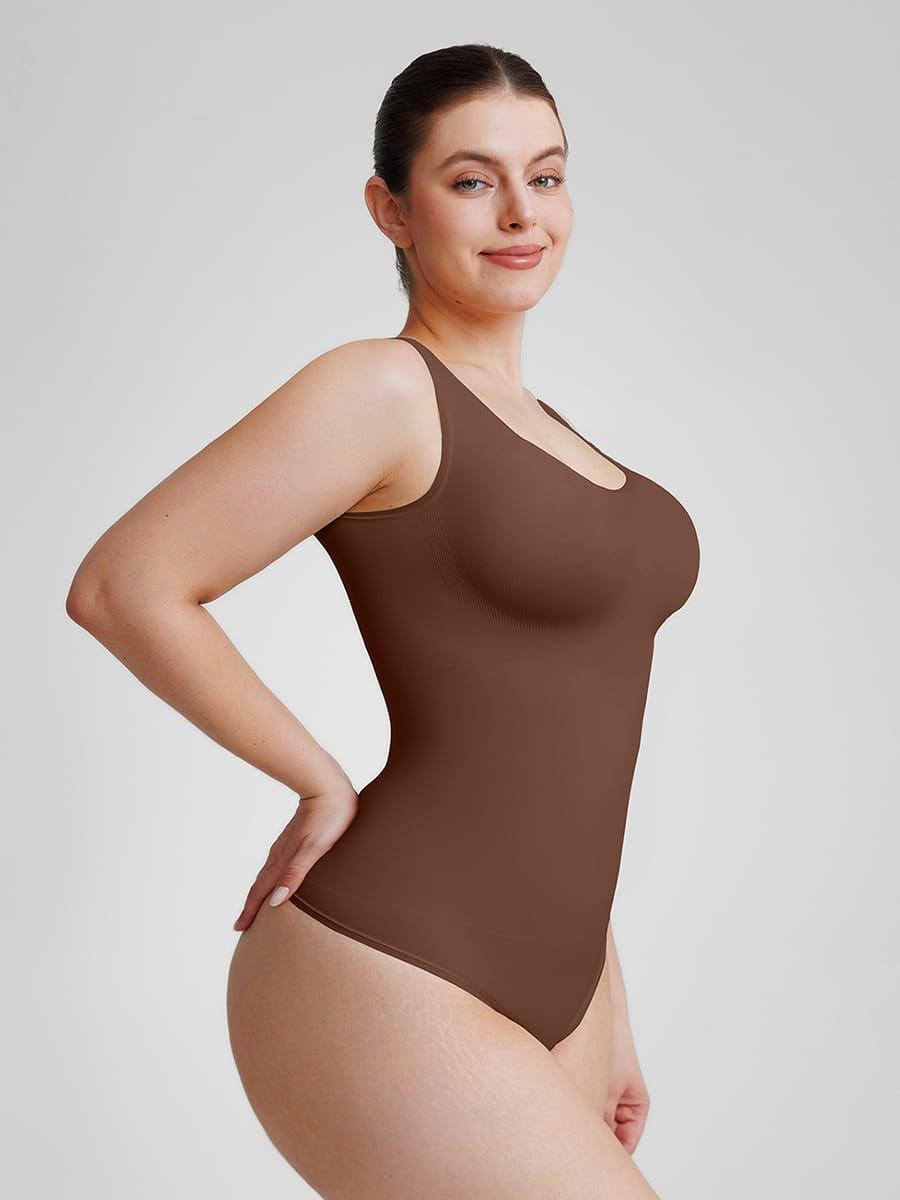 Wholesale🌿 Eco-friendly Seamless Outerwear Belly Control Thong Bodysuit