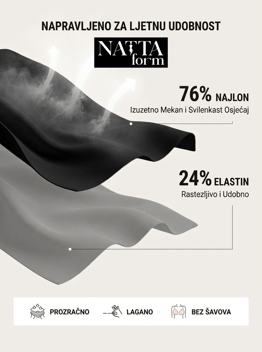NATTA Lara bandeau grudnjak – detalj (crna)