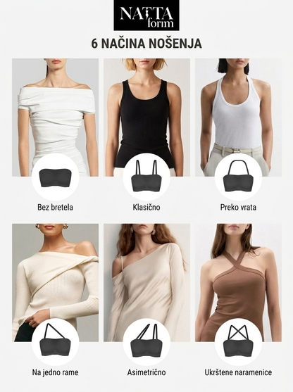NATTA Lara bandeau grudnjak – detalj (crna)