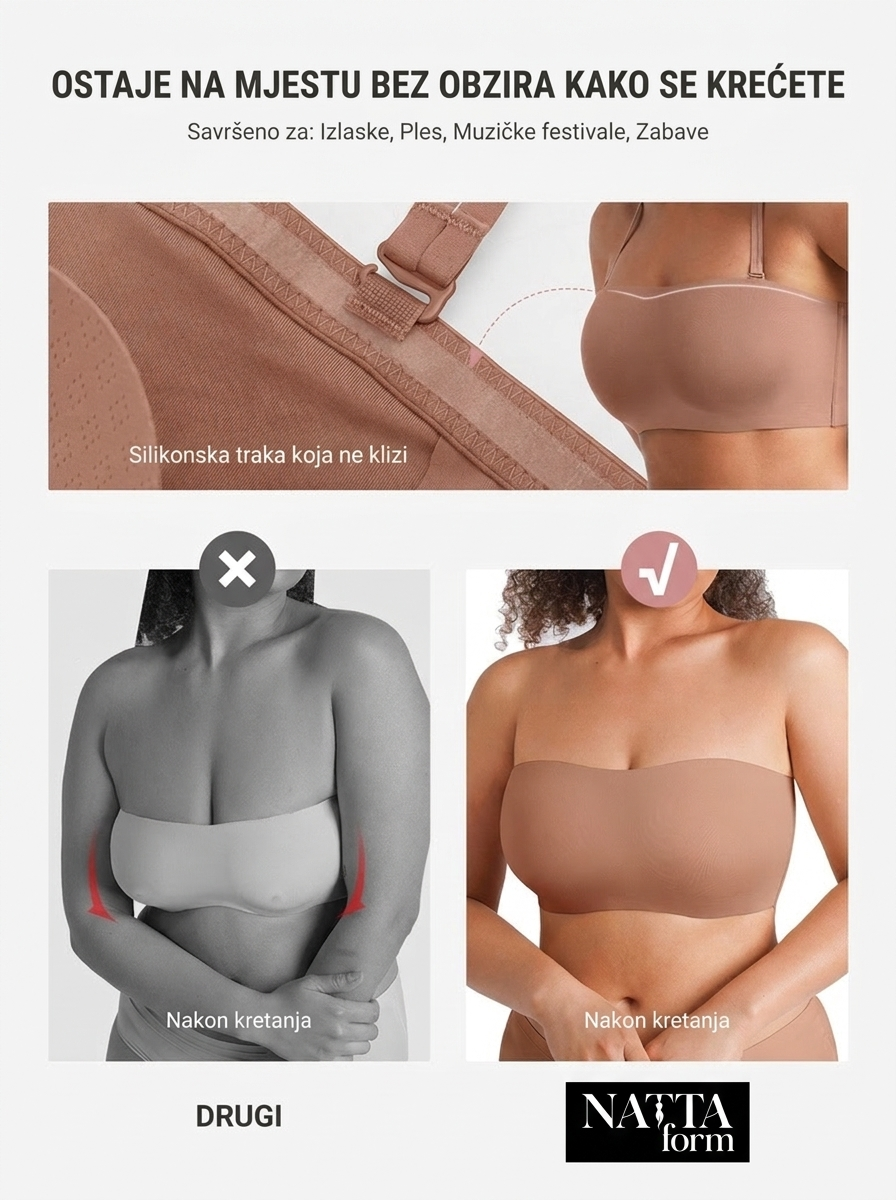 NATTA Lara bandeau grudnjak – detalj (braon)