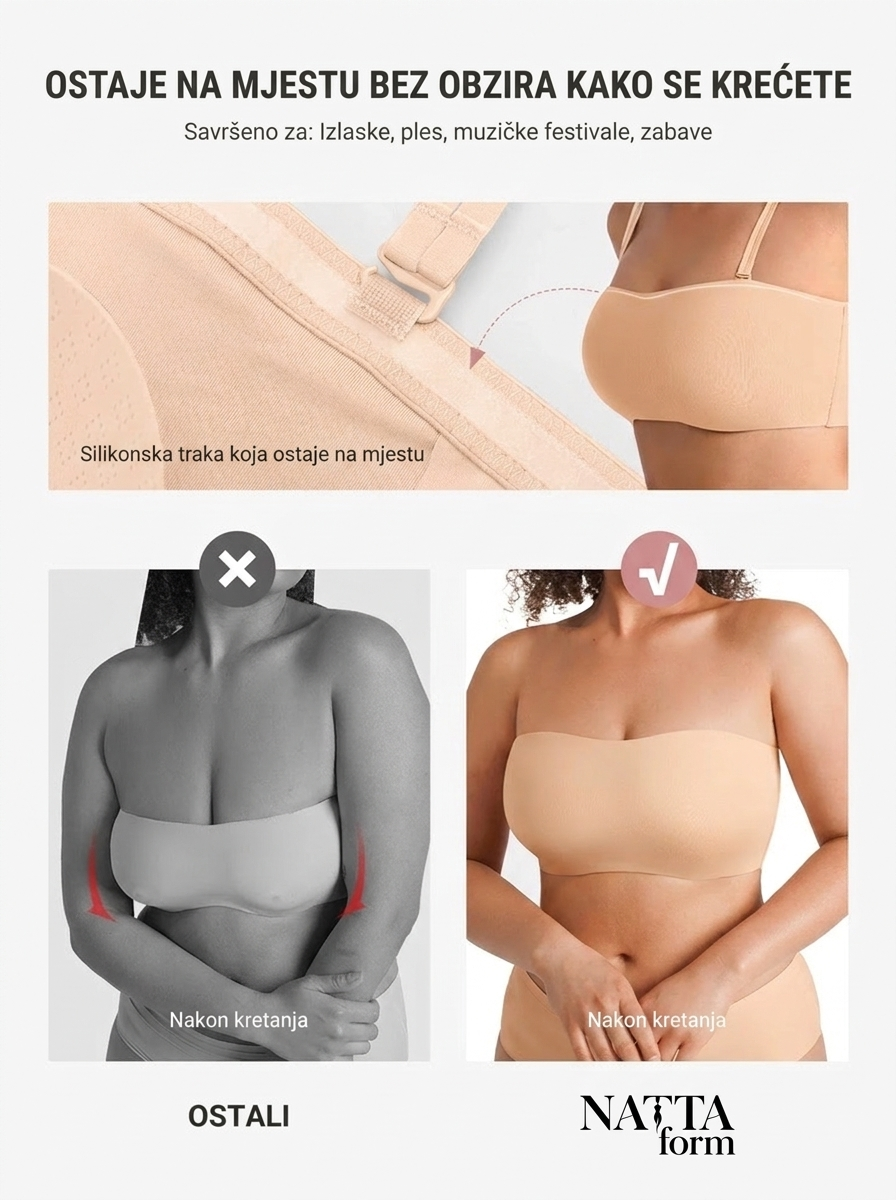 NATTA Lara bandeau grudnjak – detalj (bež)