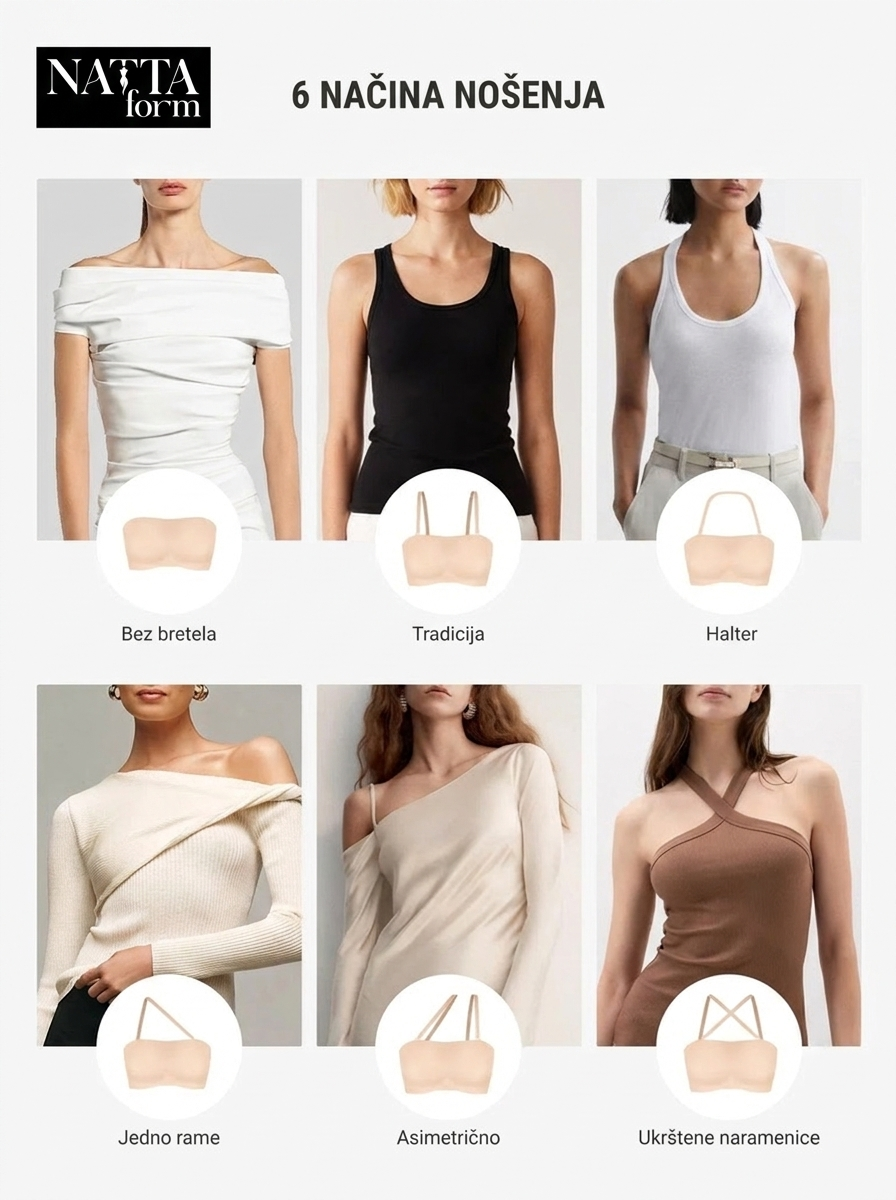 NATTA Lara bandeau grudnjak – detalj (bež)